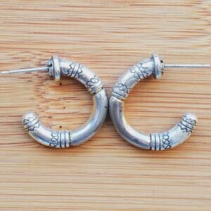Brighton Half Hoop Silver Plated Earrings